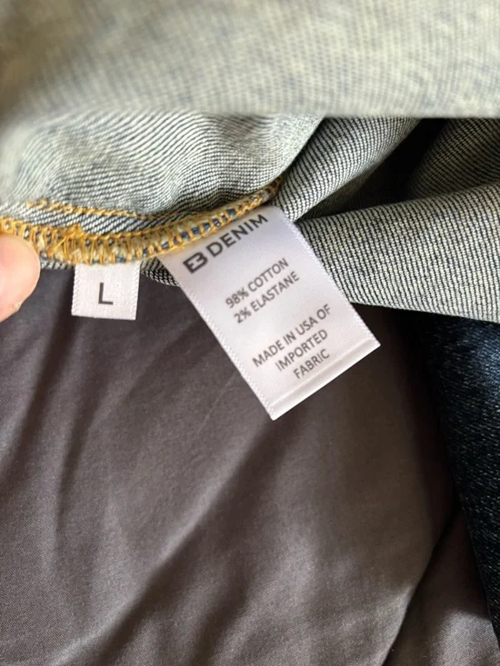 EB Denim Split Boot-Cut Denim Leggings NWT Size L - Picture 11 of 13